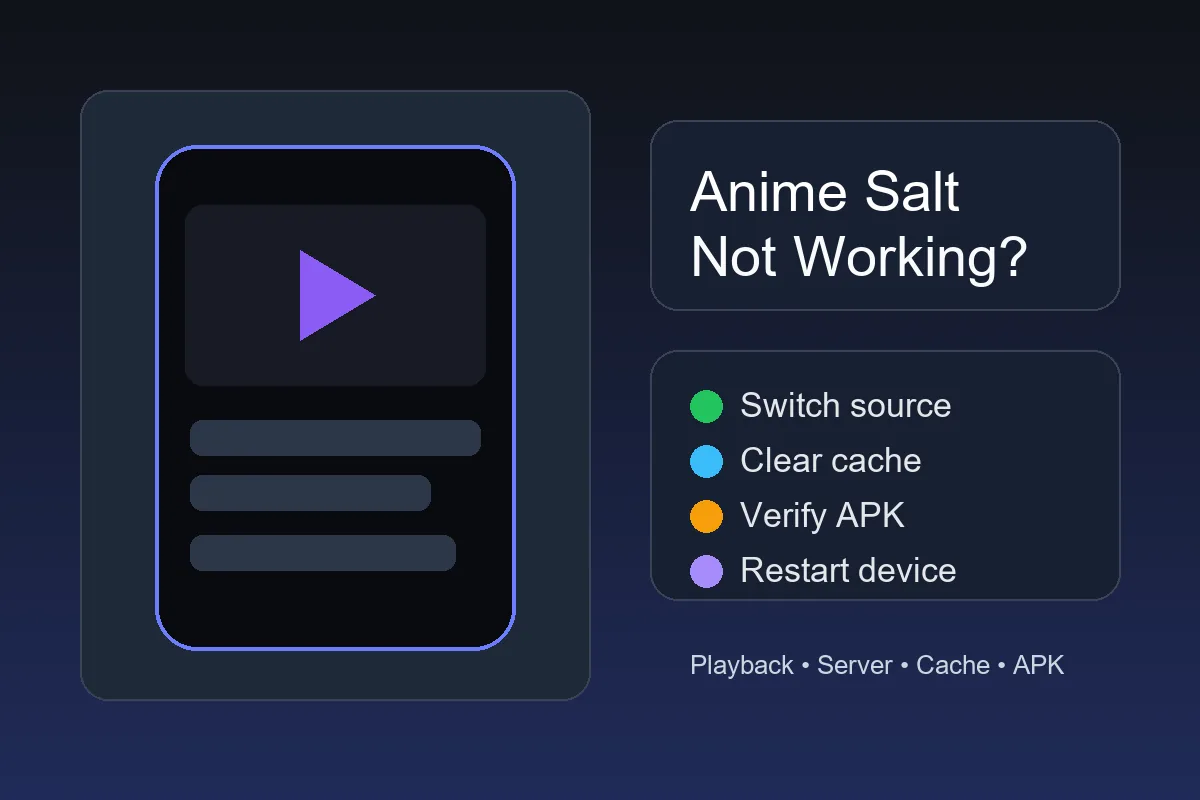 Anime Salt funktioniert nicht? 9 Lösungen für Wiedergabe, Server und APK